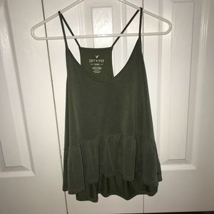 American Eagle green flowy tank